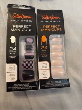 Sally Hansen Salon Effects Perfect Manicure Nail Sets - Black & Light Pink